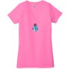 Ladies' Jersey Short-Sleeve Deep V-Neck T-Shirt Thumbnail