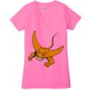 Ladies' Jersey Short-Sleeve Deep V-Neck T-Shirt Thumbnail