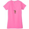 Ladies' Jersey Short-Sleeve Deep V-Neck T-Shirt Thumbnail