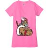 Ladies' Jersey Short-Sleeve Deep V-Neck T-Shirt Thumbnail