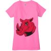 Ladies' Jersey Short-Sleeve Deep V-Neck T-Shirt Thumbnail