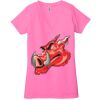 Ladies' Jersey Short-Sleeve Deep V-Neck T-Shirt Thumbnail