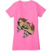 Ladies' Jersey Short-Sleeve Deep V-Neck T-Shirt Thumbnail