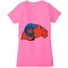 Ladies' Jersey Short-Sleeve Deep V-Neck T-Shirt Thumbnail