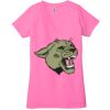 Ladies' Jersey Short-Sleeve Deep V-Neck T-Shirt Thumbnail