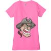 Ladies' Jersey Short-Sleeve Deep V-Neck T-Shirt Thumbnail