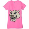 Ladies' Jersey Short-Sleeve Deep V-Neck T-Shirt Thumbnail
