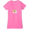 Ladies' Jersey Short-Sleeve Deep V-Neck T-Shirt Thumbnail