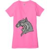 Ladies' Jersey Short-Sleeve Deep V-Neck T-Shirt Thumbnail