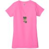 Ladies' Jersey Short-Sleeve Deep V-Neck T-Shirt Thumbnail