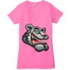 Ladies' Jersey Short-Sleeve Deep V-Neck T-Shirt Thumbnail