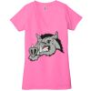 Ladies' Jersey Short-Sleeve Deep V-Neck T-Shirt Thumbnail