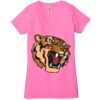 Ladies' Jersey Short-Sleeve Deep V-Neck T-Shirt Thumbnail