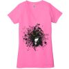 Ladies' Jersey Short-Sleeve Deep V-Neck T-Shirt Thumbnail