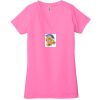 Ladies' Jersey Short-Sleeve Deep V-Neck T-Shirt Thumbnail