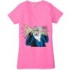 Ladies' Jersey Short-Sleeve Deep V-Neck T-Shirt Thumbnail