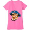 Ladies' Jersey Short-Sleeve Deep V-Neck T-Shirt Thumbnail