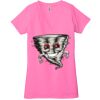 Ladies' Jersey Short-Sleeve Deep V-Neck T-Shirt Thumbnail