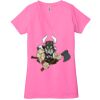 Ladies' Jersey Short-Sleeve Deep V-Neck T-Shirt Thumbnail