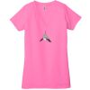 Ladies' Jersey Short-Sleeve Deep V-Neck T-Shirt Thumbnail