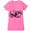 Ladies' Jersey Short-Sleeve Deep V-Neck T-Shirt Thumbnail