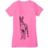Ladies' Jersey Short-Sleeve Deep V-Neck T-Shirt Thumbnail