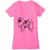 Ladies' Jersey Short-Sleeve Deep V-Neck T-Shirt Thumbnail