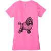 Ladies' Jersey Short-Sleeve Deep V-Neck T-Shirt Thumbnail