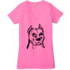 Ladies' Jersey Short-Sleeve Deep V-Neck T-Shirt Thumbnail