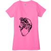 Ladies' Jersey Short-Sleeve Deep V-Neck T-Shirt Thumbnail