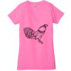 Ladies' Jersey Short-Sleeve Deep V-Neck T-Shirt Thumbnail