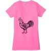 Ladies' Jersey Short-Sleeve Deep V-Neck T-Shirt Thumbnail
