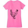 Ladies' Jersey Short-Sleeve Deep V-Neck T-Shirt Thumbnail
