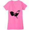 Ladies' Jersey Short-Sleeve Deep V-Neck T-Shirt Thumbnail