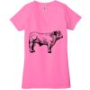 Ladies' Jersey Short-Sleeve Deep V-Neck T-Shirt Thumbnail