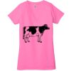 Ladies' Jersey Short-Sleeve Deep V-Neck T-Shirt Thumbnail