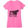 Ladies' Jersey Short-Sleeve Deep V-Neck T-Shirt Thumbnail