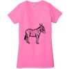 Ladies' Jersey Short-Sleeve Deep V-Neck T-Shirt Thumbnail