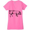 Ladies' Jersey Short-Sleeve Deep V-Neck T-Shirt Thumbnail