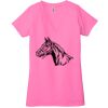 Ladies' Jersey Short-Sleeve Deep V-Neck T-Shirt Thumbnail