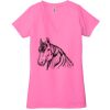 Ladies' Jersey Short-Sleeve Deep V-Neck T-Shirt Thumbnail