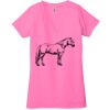 Ladies' Jersey Short-Sleeve Deep V-Neck T-Shirt Thumbnail