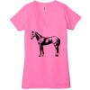 Ladies' Jersey Short-Sleeve Deep V-Neck T-Shirt Thumbnail