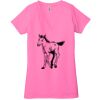 Ladies' Jersey Short-Sleeve Deep V-Neck T-Shirt Thumbnail