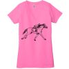 Ladies' Jersey Short-Sleeve Deep V-Neck T-Shirt Thumbnail
