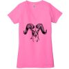 Ladies' Jersey Short-Sleeve Deep V-Neck T-Shirt Thumbnail