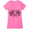 Ladies' Jersey Short-Sleeve Deep V-Neck T-Shirt Thumbnail