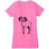 Ladies' Jersey Short-Sleeve Deep V-Neck T-Shirt Thumbnail