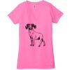 Ladies' Jersey Short-Sleeve Deep V-Neck T-Shirt Thumbnail