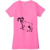 Ladies' Jersey Short-Sleeve Deep V-Neck T-Shirt Thumbnail